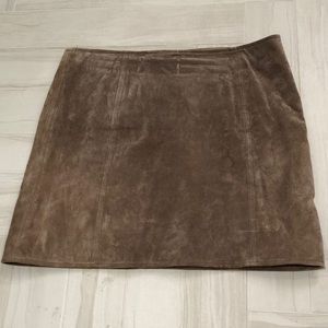 BlankNYC Suede A-Line Mini Skirt